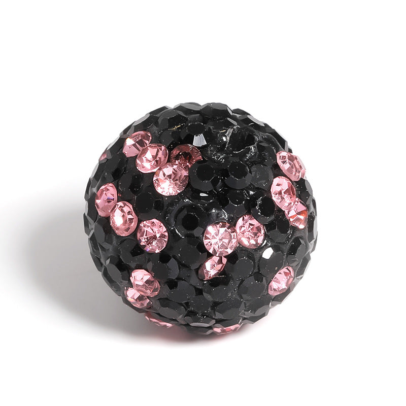 Wholesale 10pcs/pack 16mm Shambhala Clay Drill Ball Colorful Rhinestone Soft Clay Beads